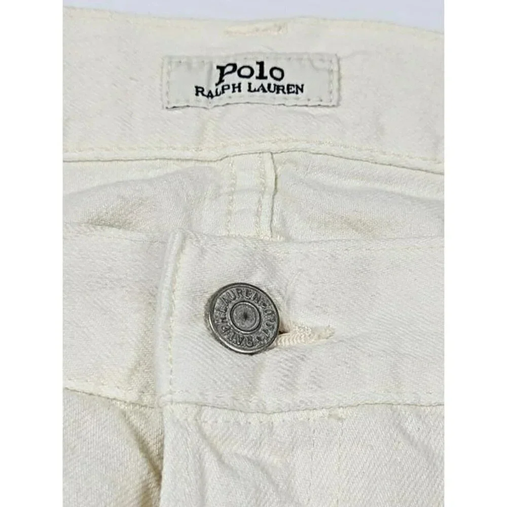 Polo Ralph Lauren Men's Sullivan Slim Distressed Jean White Size 36 (MSRP $198)